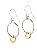 Plata Earrings Silver Circle W/ Gold Plating