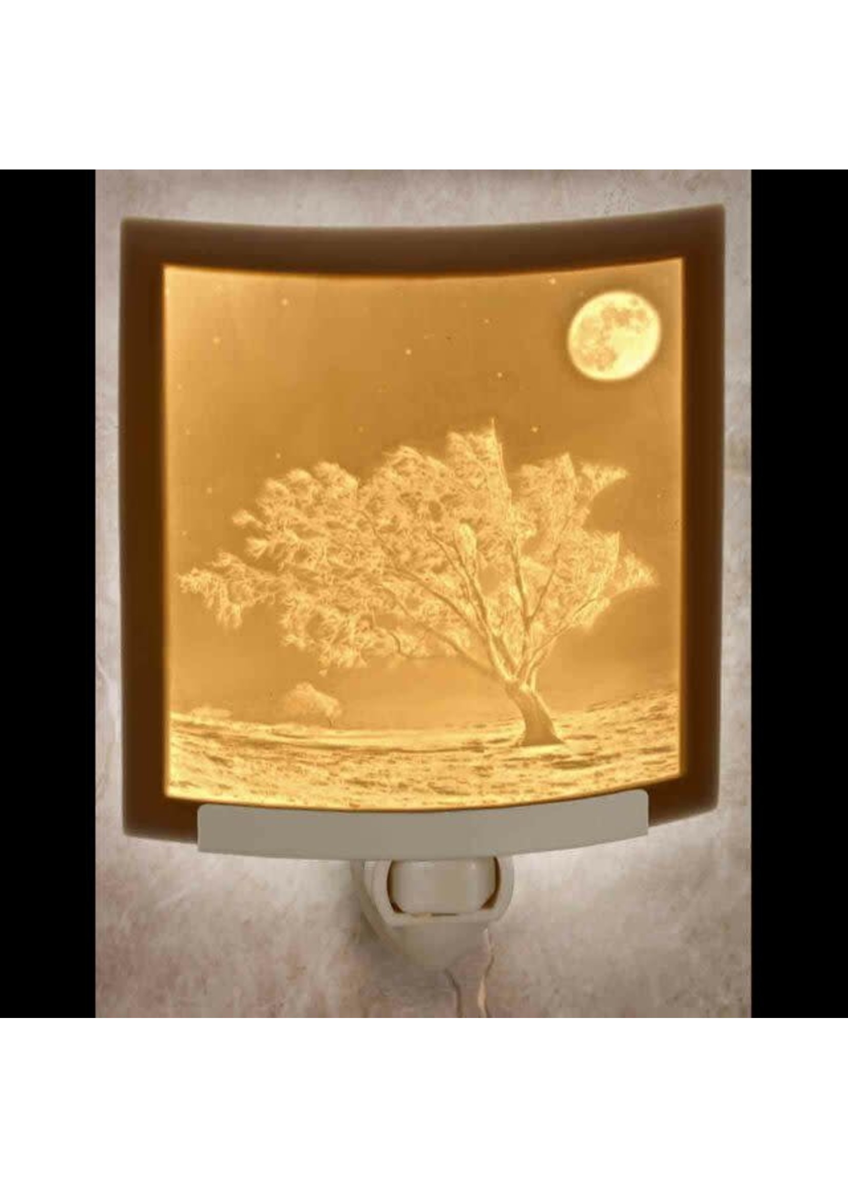 Night Light - Porcelain Gardens Frosty Moon