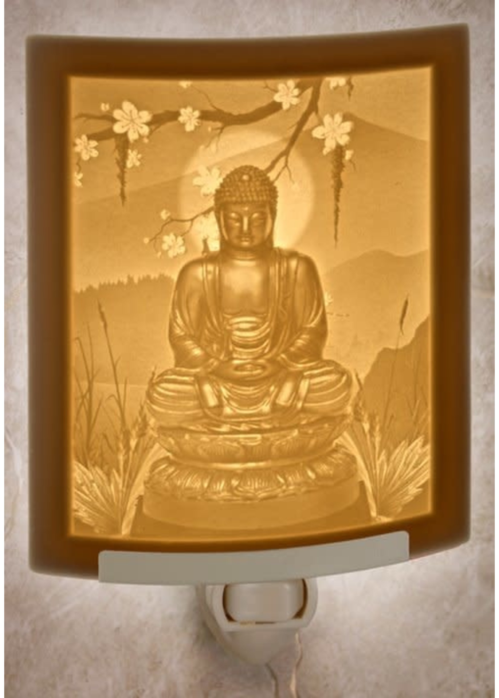 Night Light  Porcelain Garden Buddha