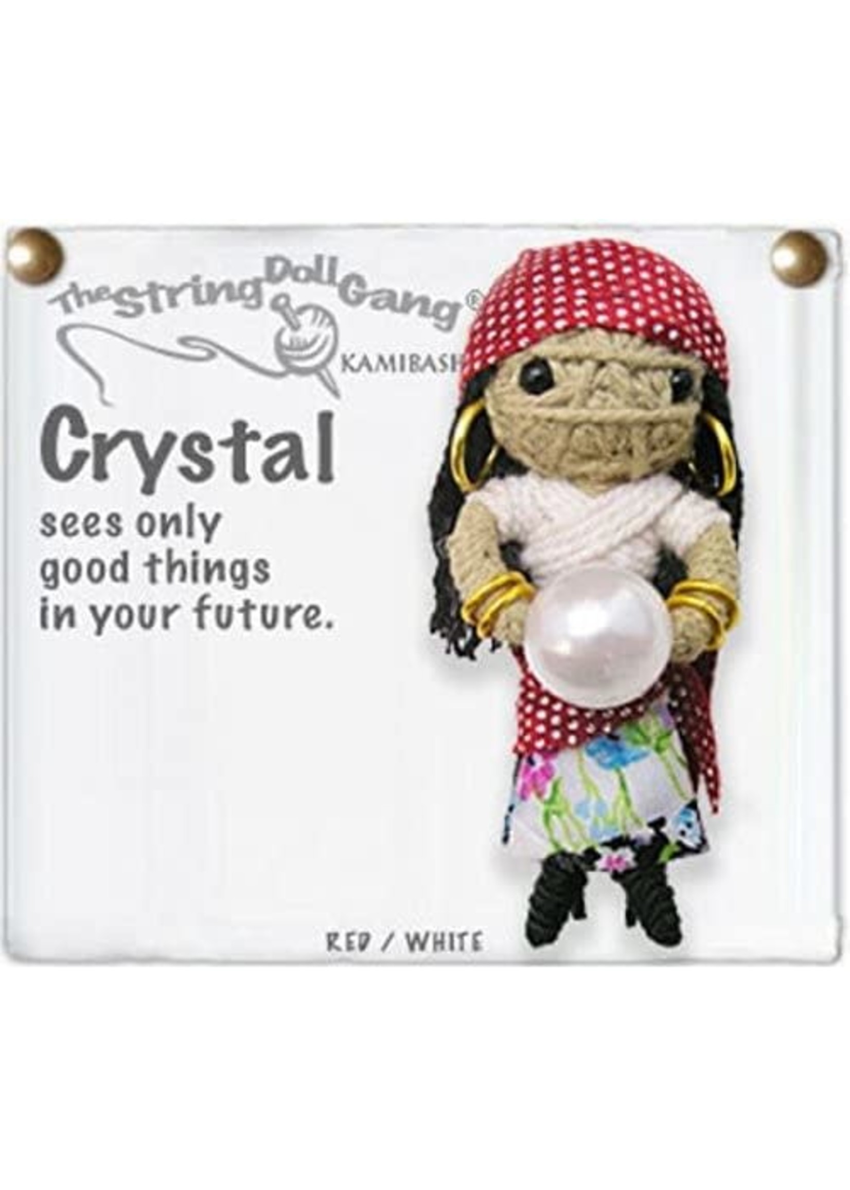 String Doll Keychain Crystal