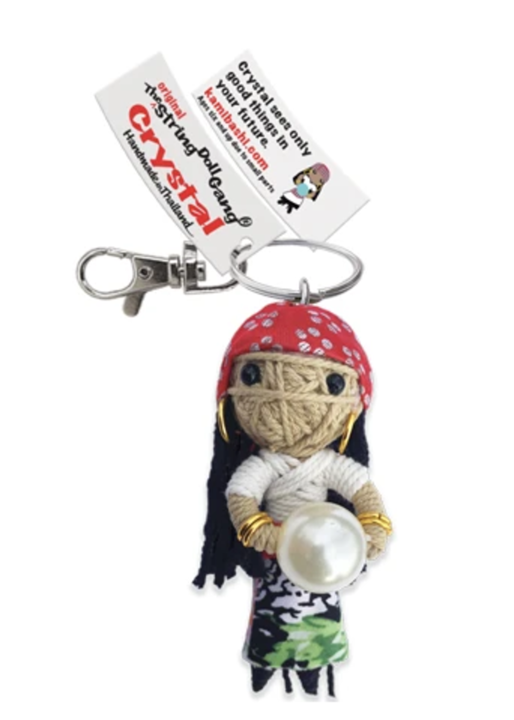 String Doll Keychain Crystal
