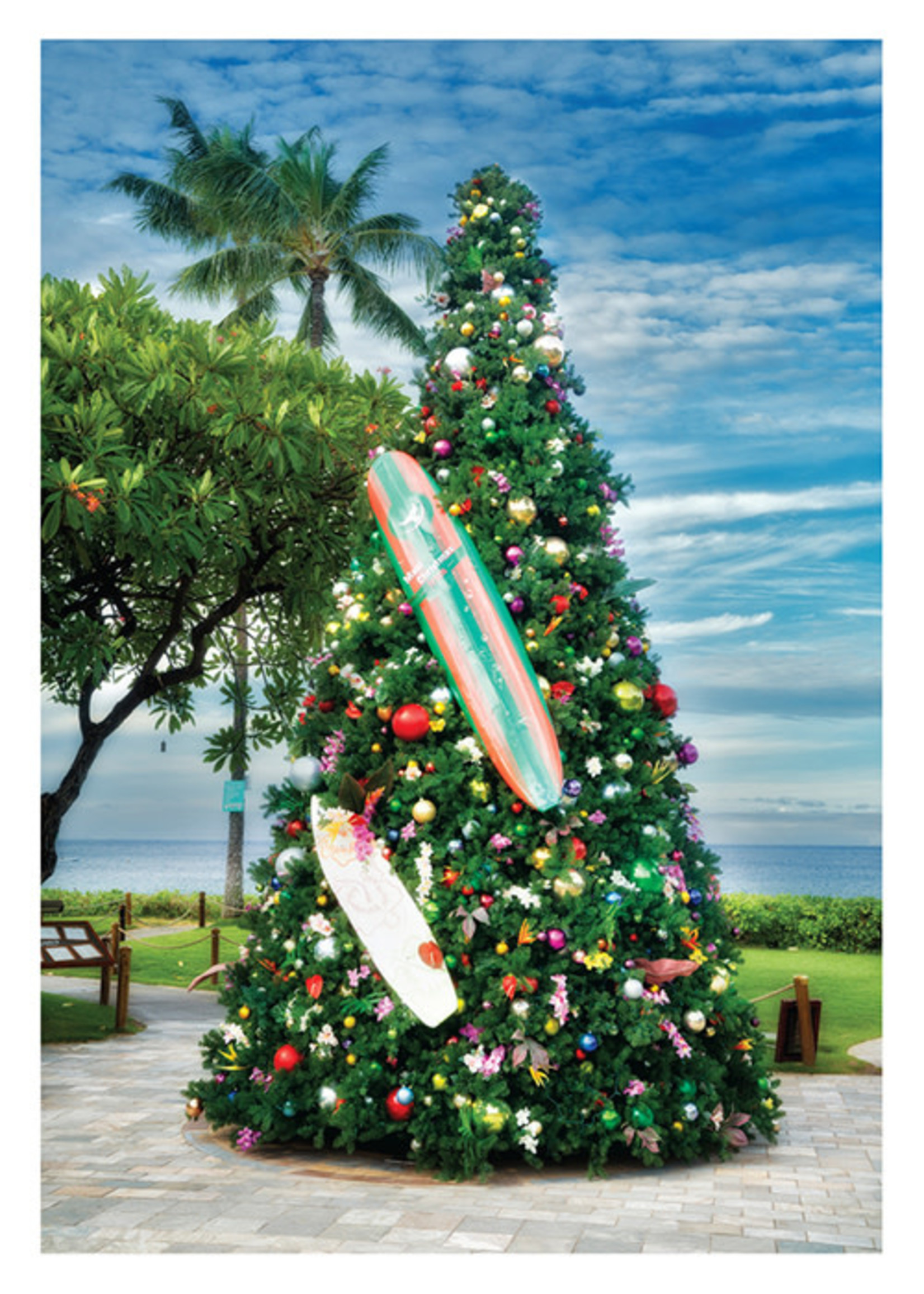 Card BX XMAS Surfboard Christmas Tree