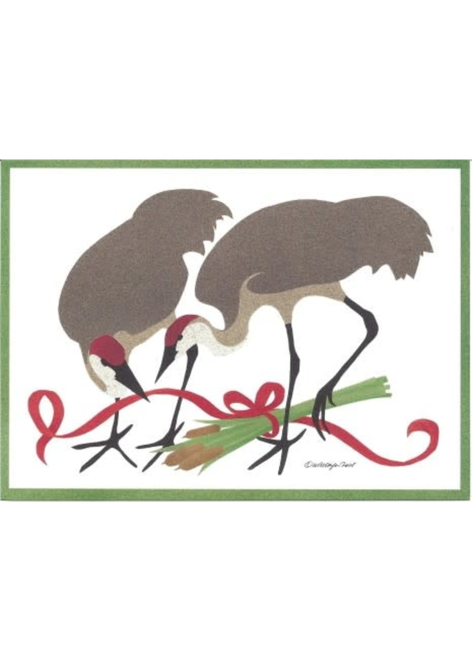 Card Box CH Sandhill Cranes & Cattails 10ct