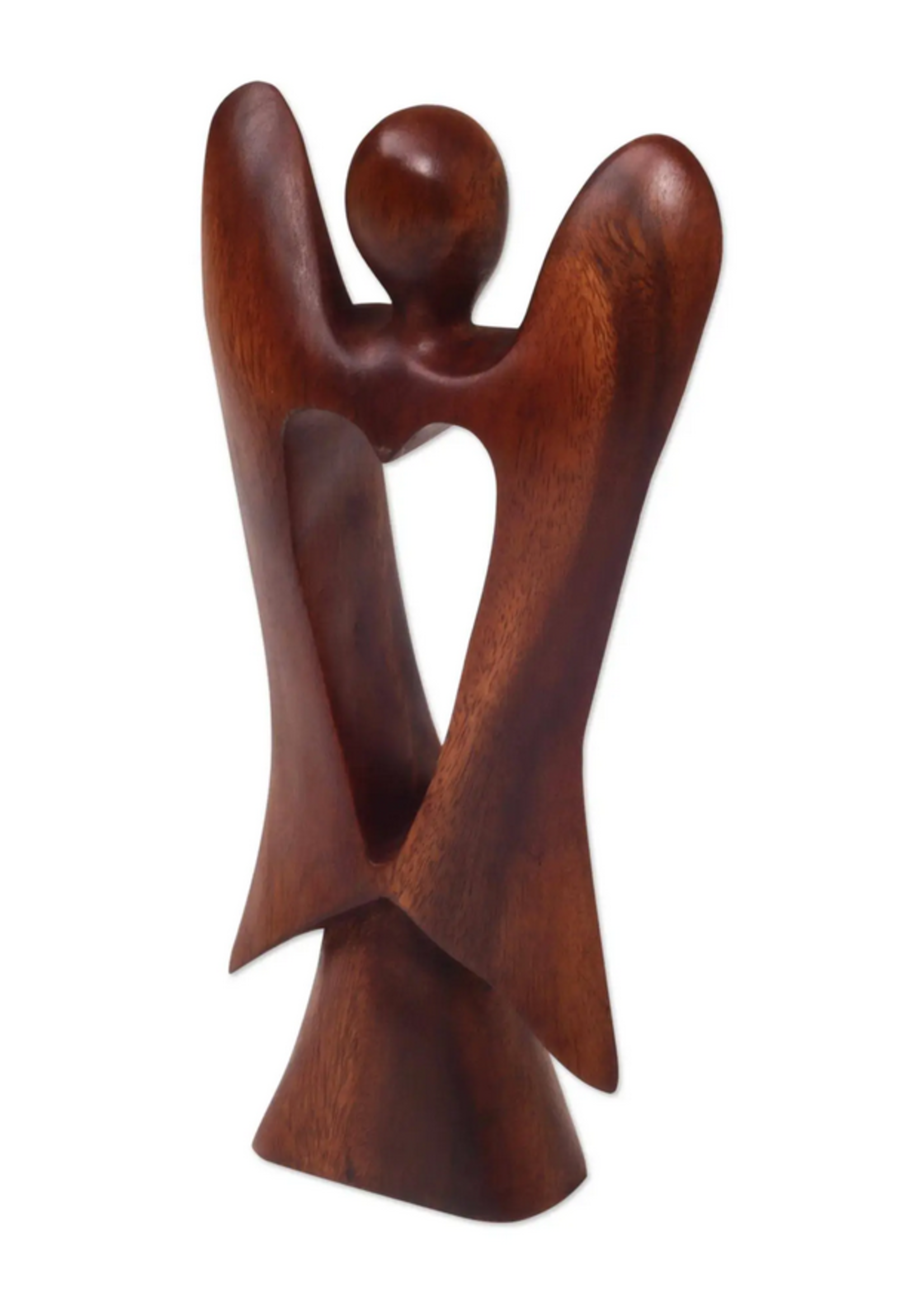 Heart of An Angel Wood Figurine
