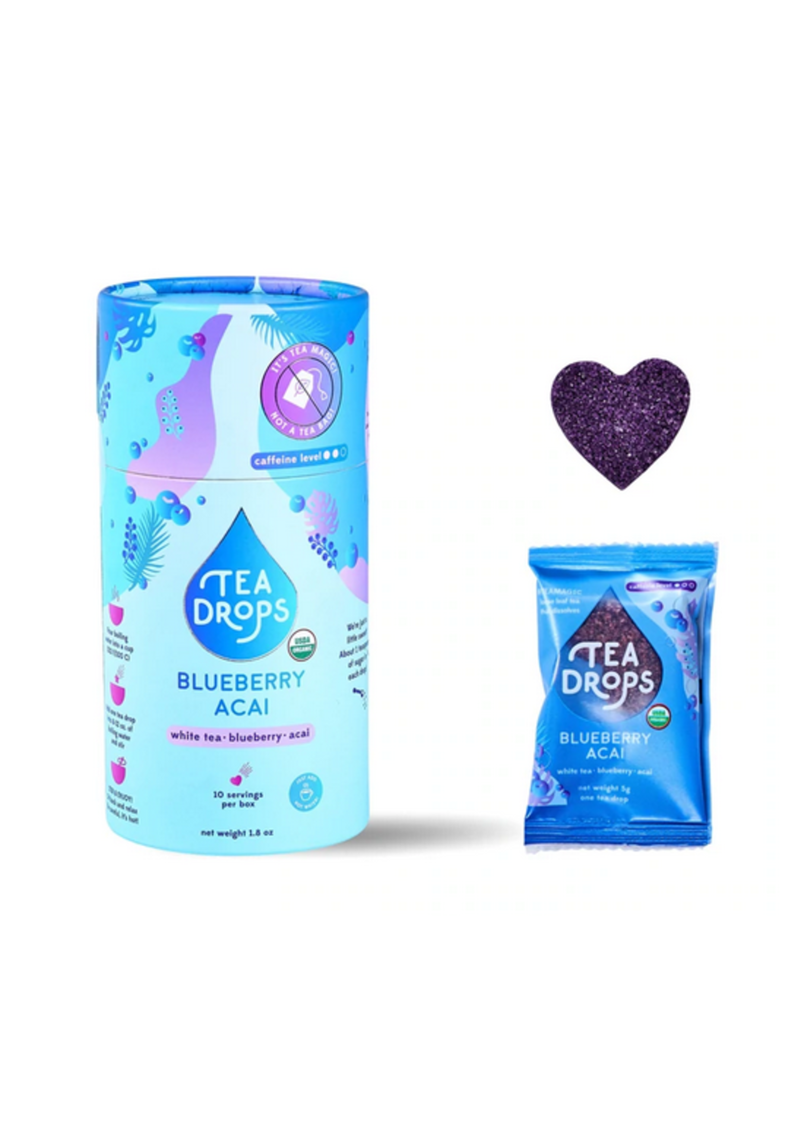 Tea Drops Cylinder  Blueberry Acai