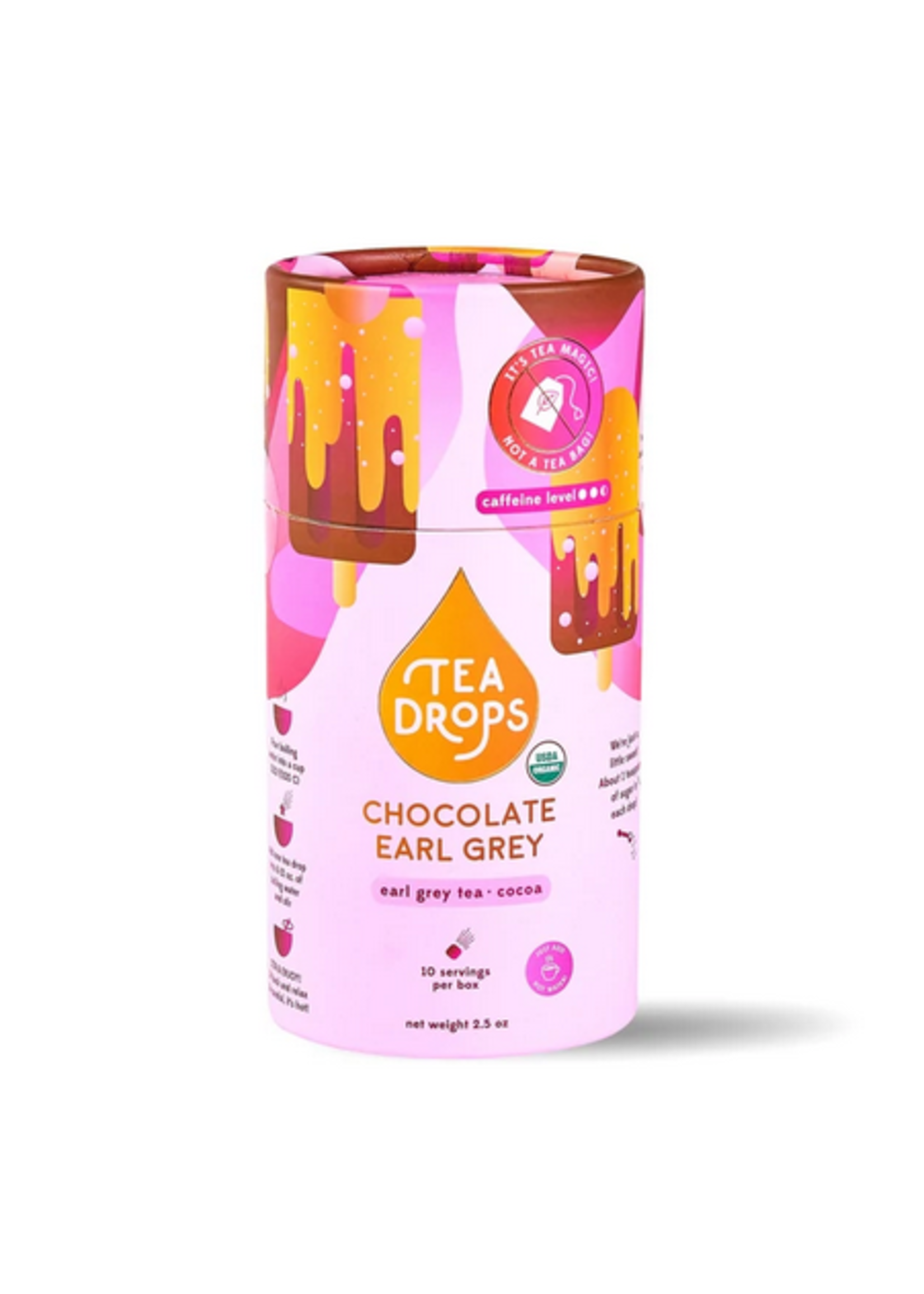 Tea Drops Cylinder Chocolate Earl Grey