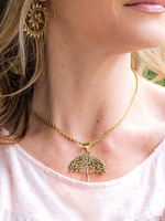 Gold-Plated Tanvi Necklace 16" Tree