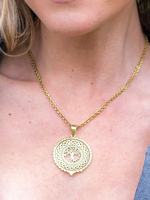 Gold-Plated Tanvi Necklace 16" Tree of Life