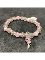 Bracelet Evil Eye Pink w / Charm