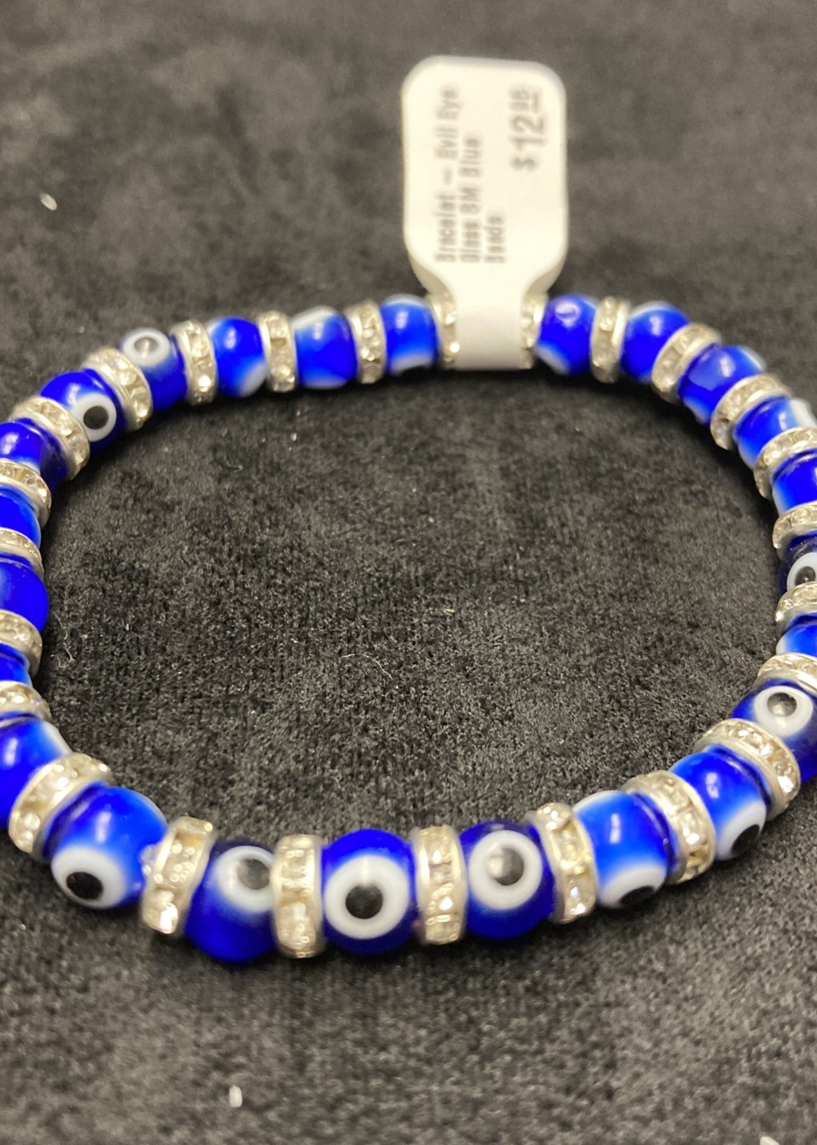 Bracelet - Evil Eye Glass SM Blue Beads
