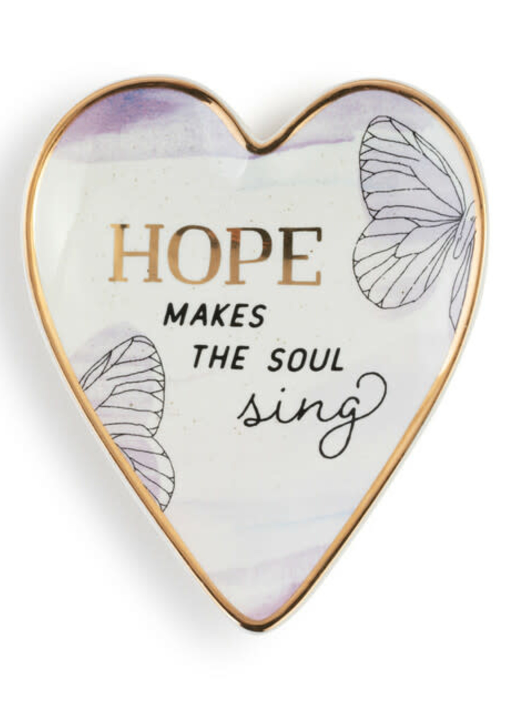 Art Heart Trinket Dish Hope Makes the Soul Sing