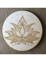 Crystal Grid Wood 10" Lotus II Flower of Life