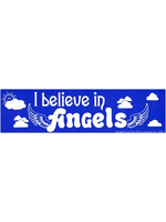 Azure Green Bumper Sticker I Believe in Angels