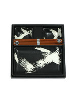 Sushi Set for 2 Brush Blk/Wht