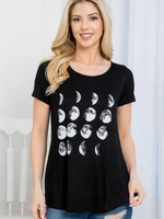 Moon Phases Black T-Shirt