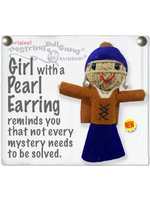 String Doll Keychain Girl With a Pearl Earring