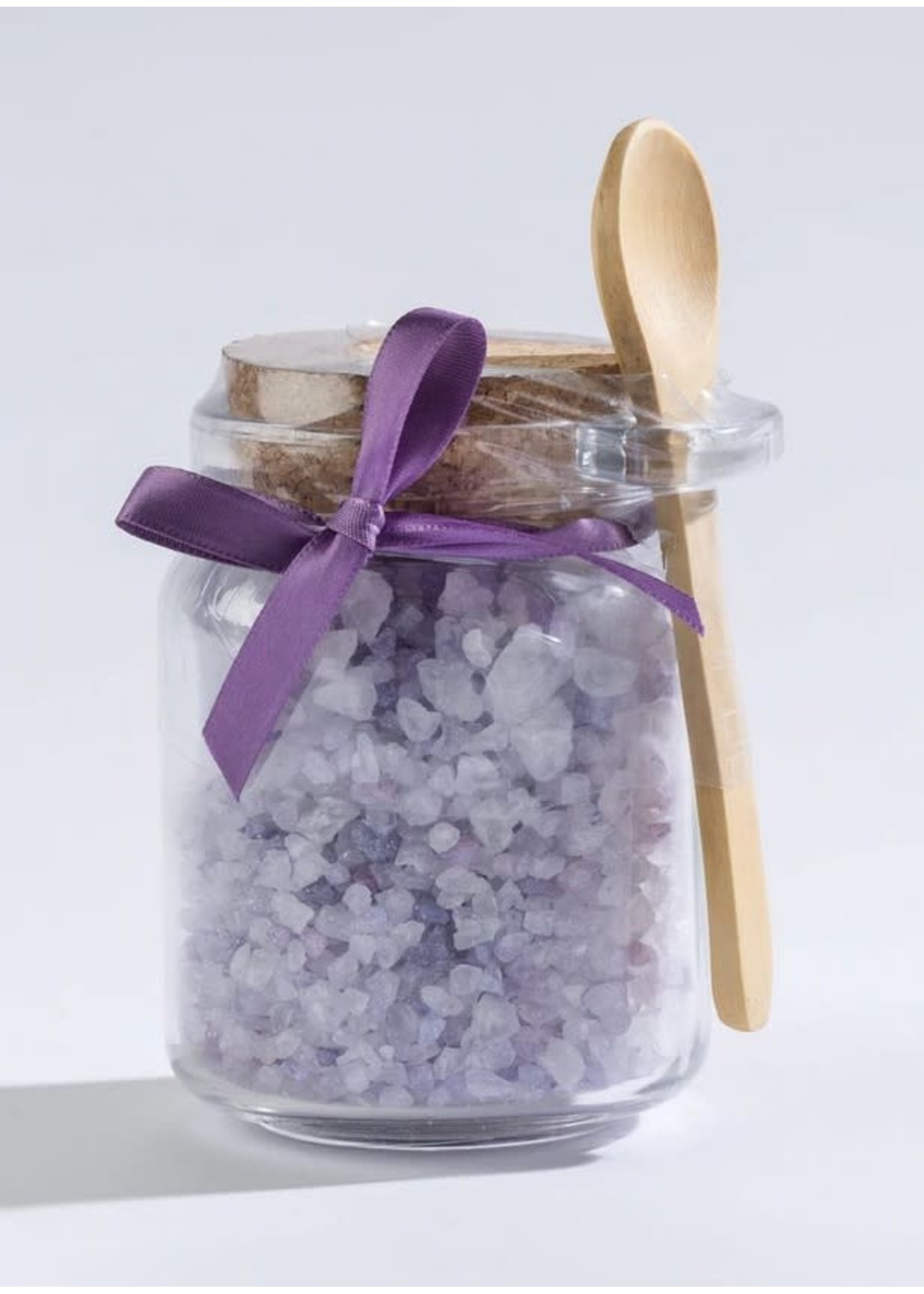 Lavender Bath Salts in Glass Honey Jar