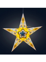 PROVENCE 5-Pointed Star Yellow Paper Star Lantern Light