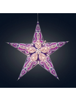 PHOENIX 5-Pointed Violet & White Star Lantern Light