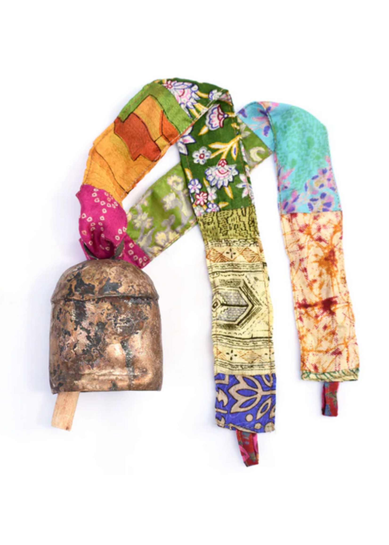 Handmade Sari Ribbon Bell #7