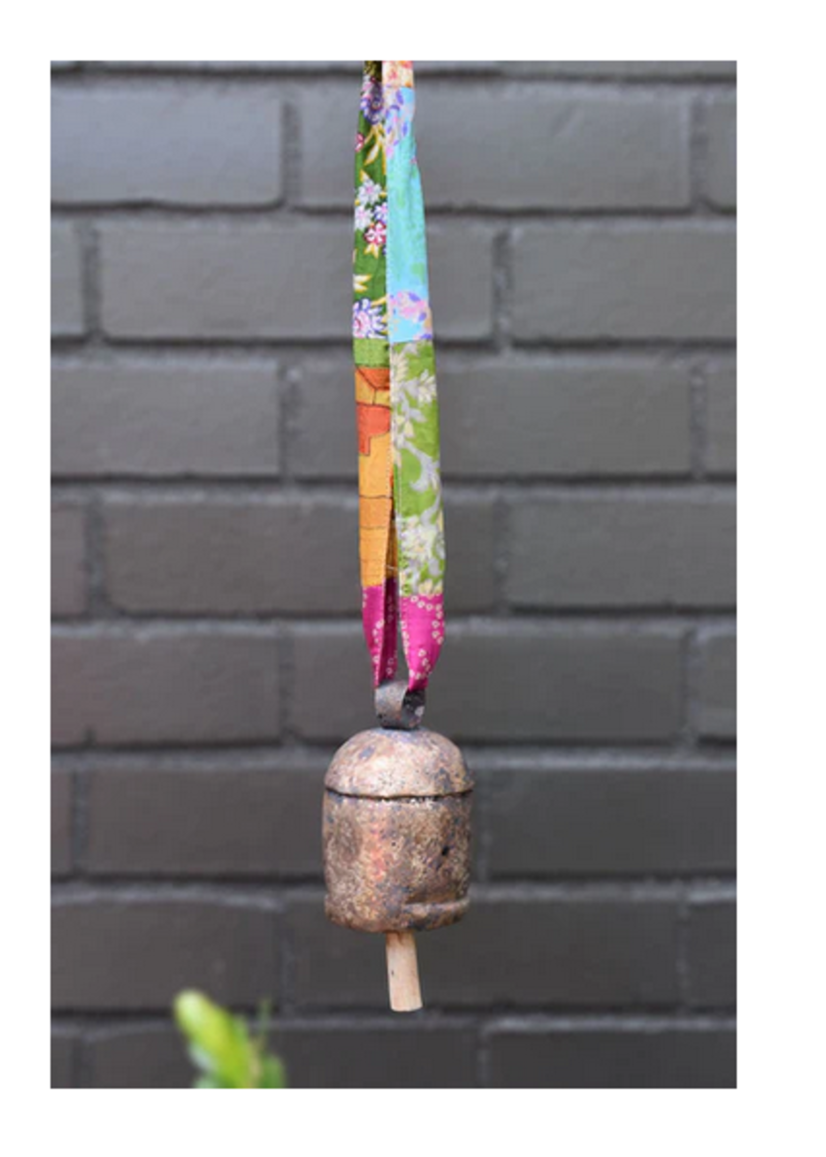 Handmade Sari Ribbon Bell #7