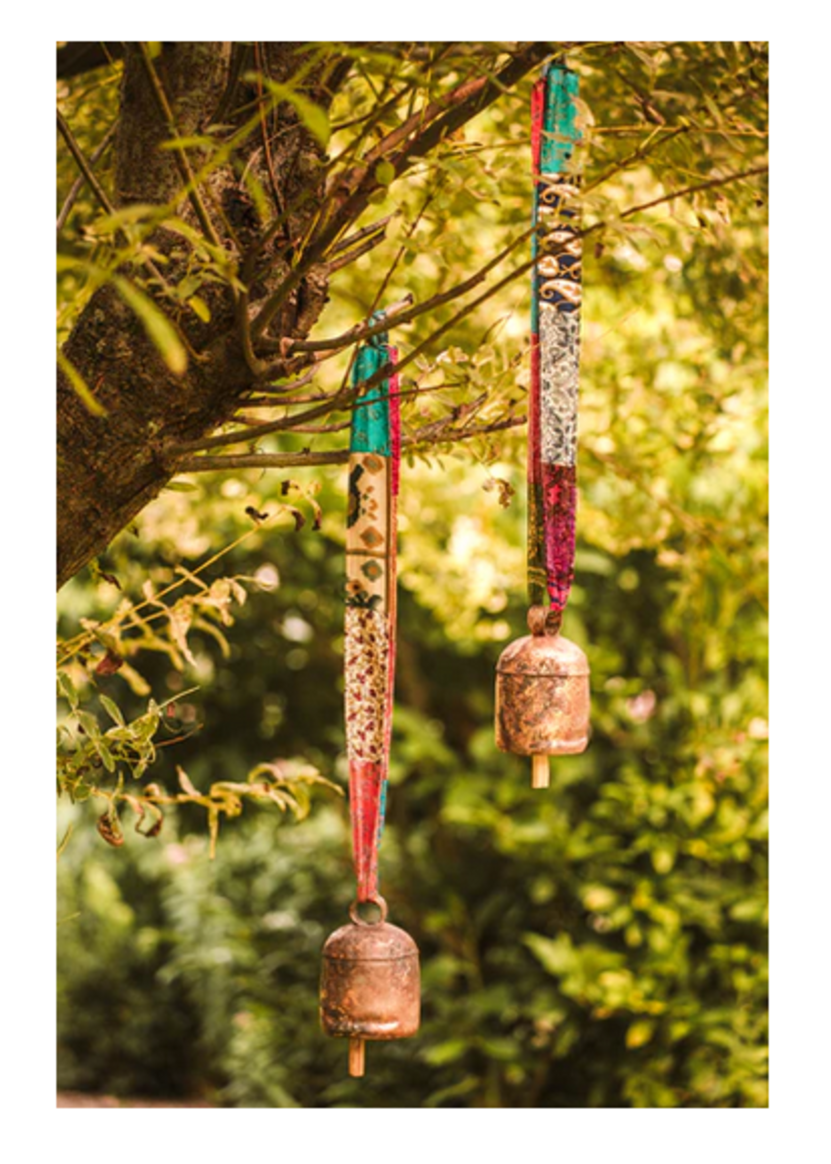 Handmade Sari Ribbon Bell #7