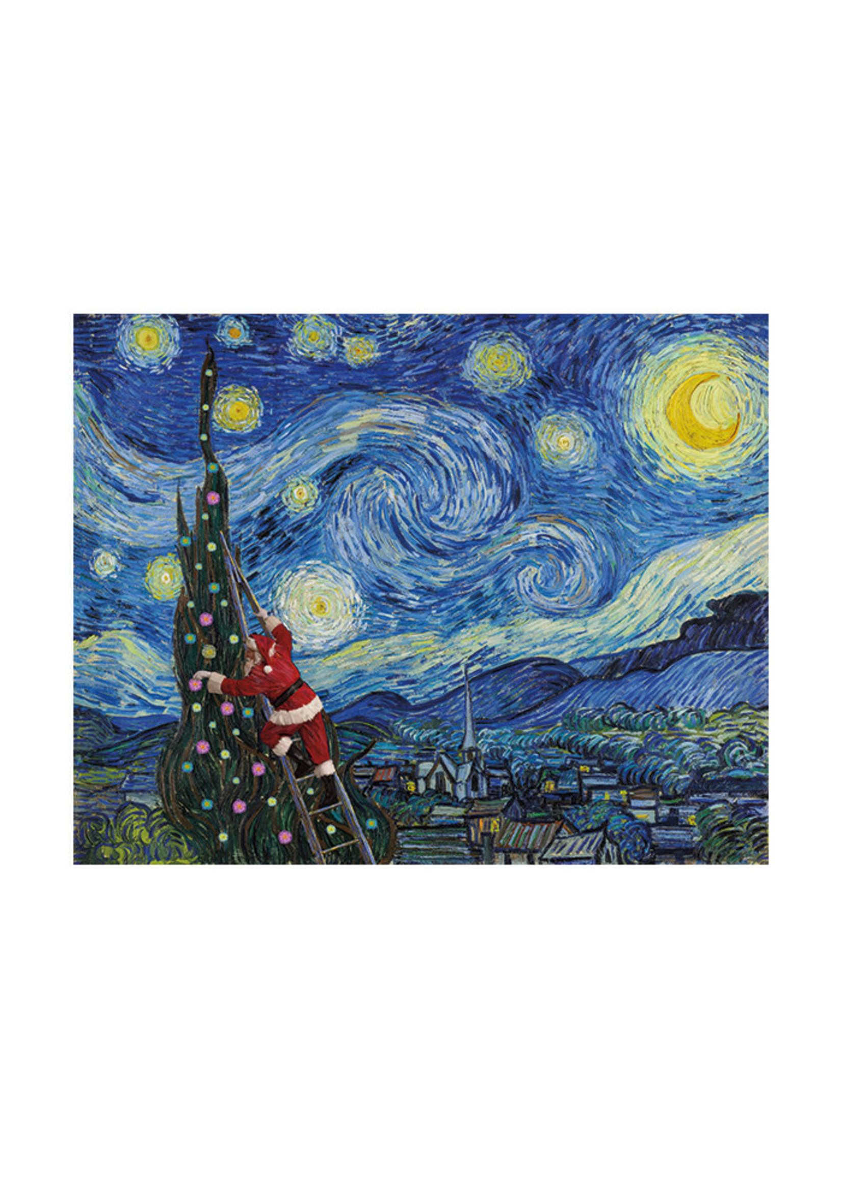 Card XMAS Starry Night Santa