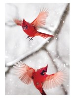 Card BX XMAS Cardinals in Flight