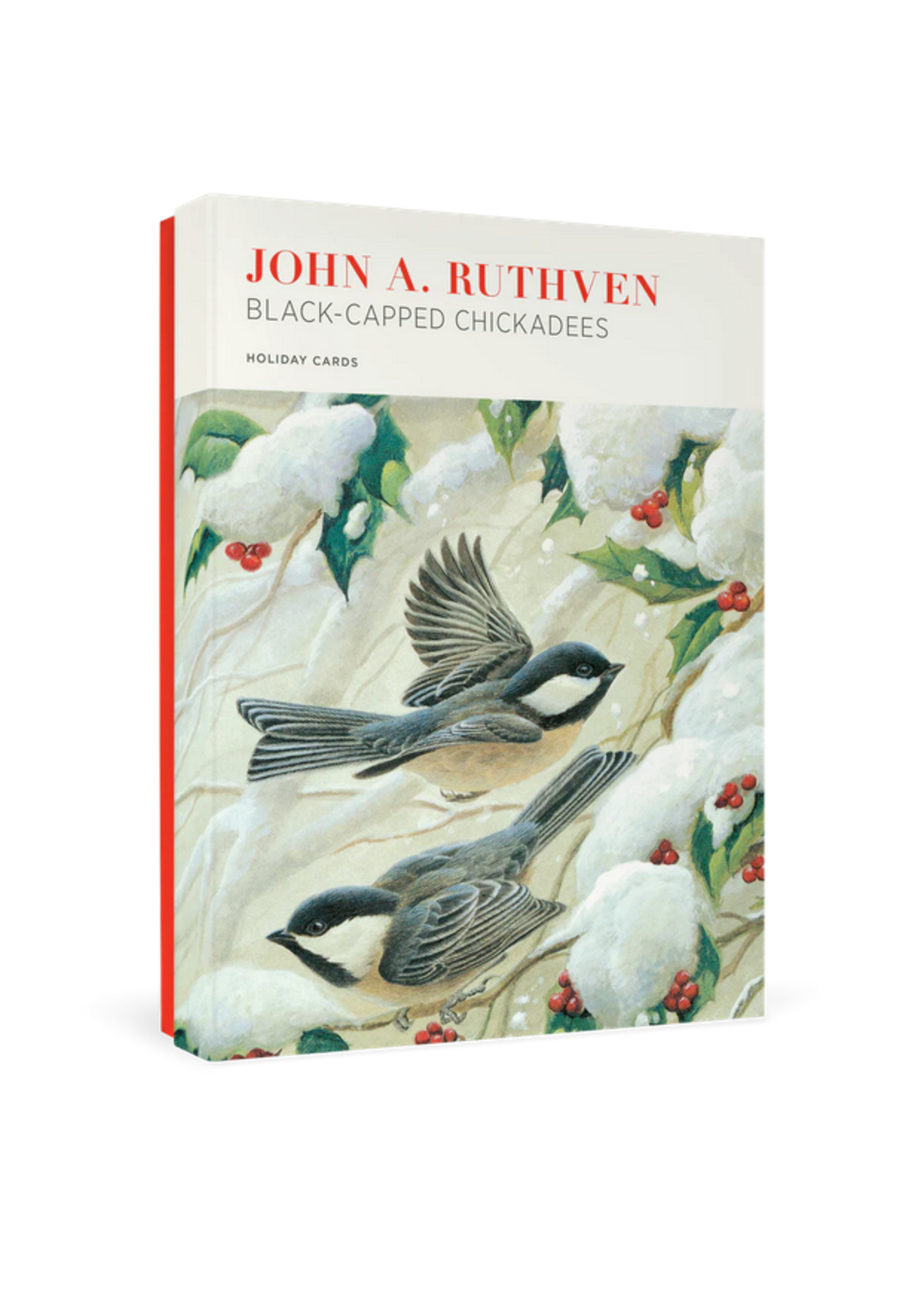 Card Bx Xmas Black-Capped Chickadees 12ct
