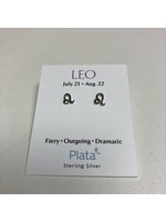Plata Zodiac Mini Stud Earrings Leo