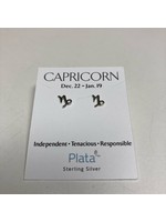 Plata Zodiac Mini Stud Earrings Capricorn