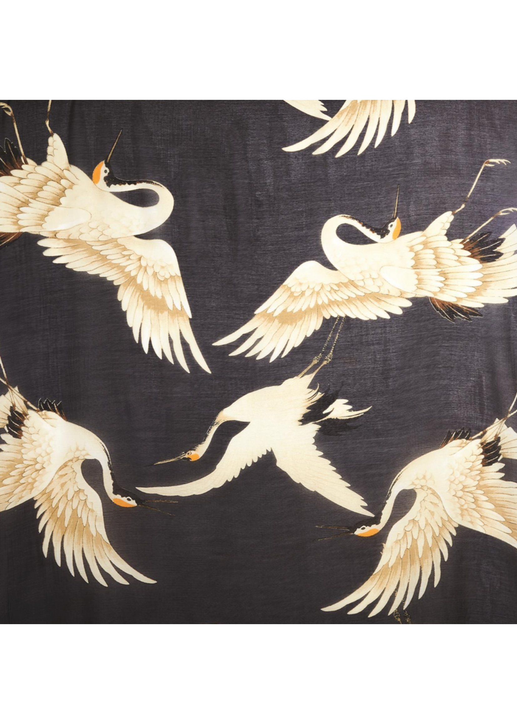 Two's Company Heron Charcoal Long Kimono