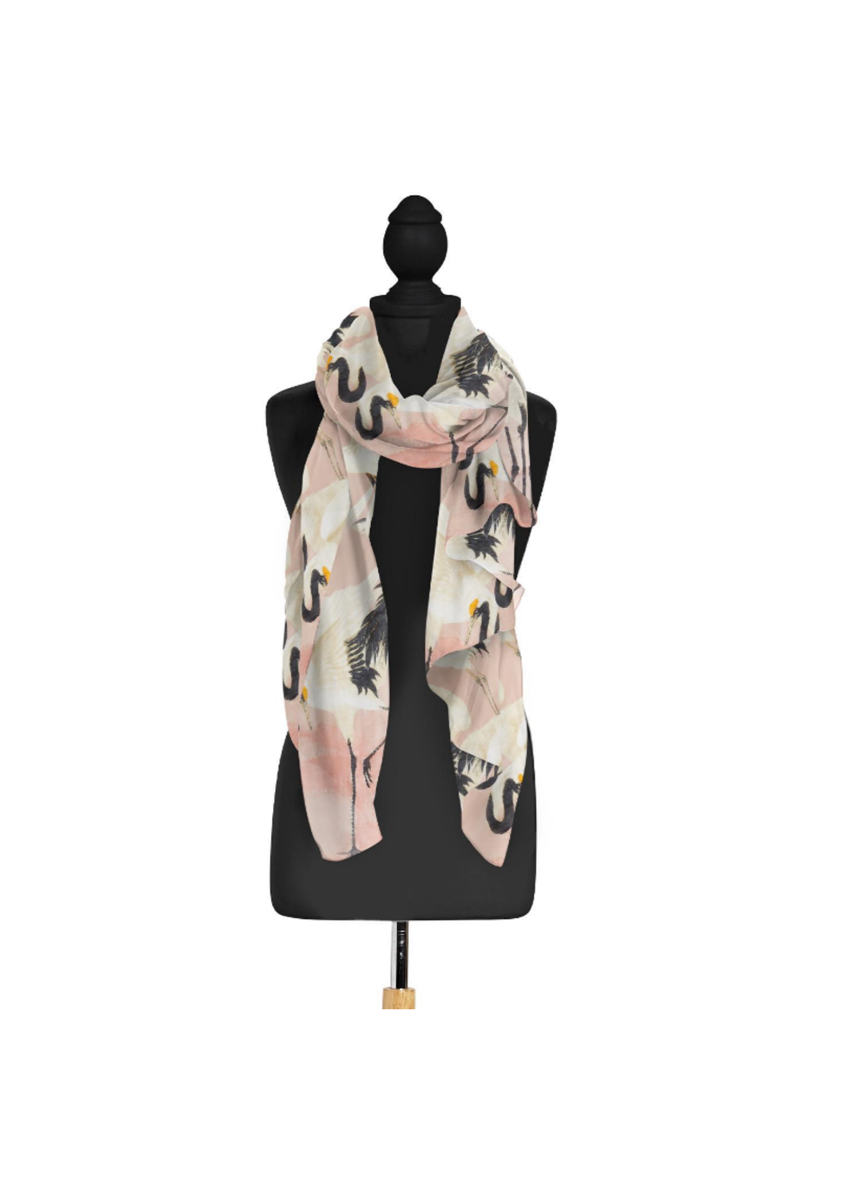 Two's Company Pink Heron Scarf