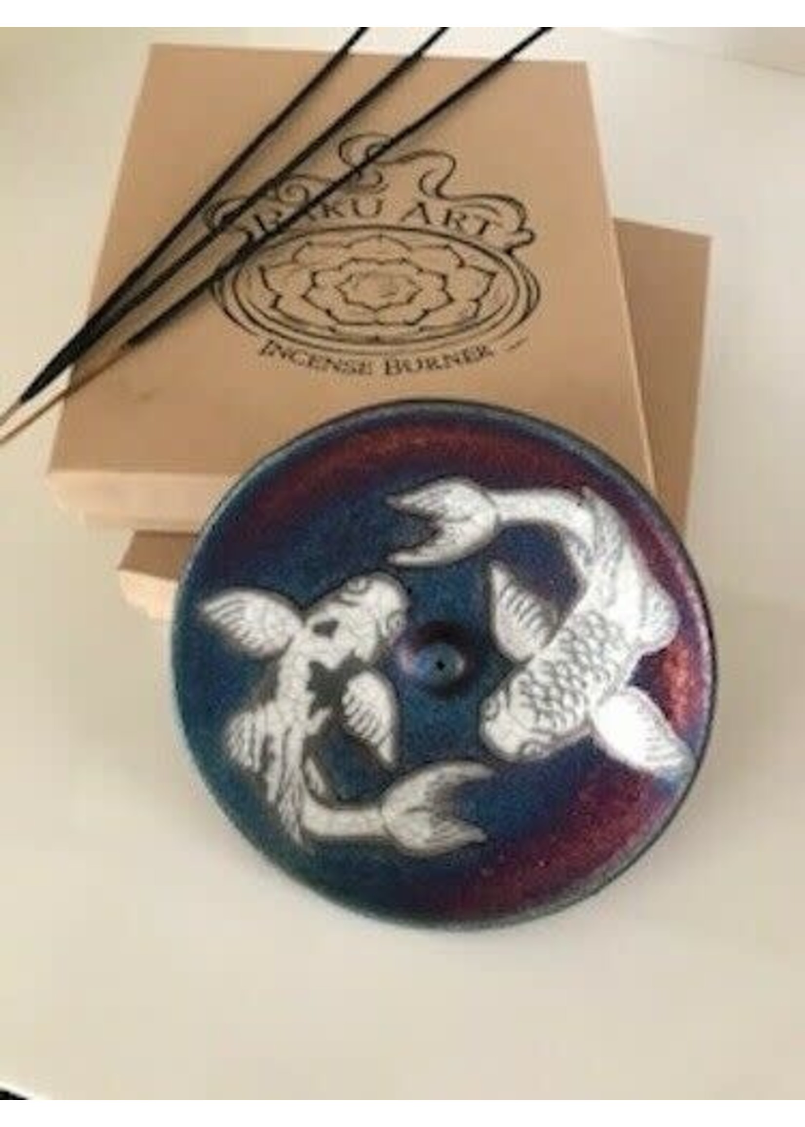 Raku Incense Burners Koi