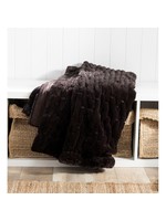 Chocolate Faux Fur Throw