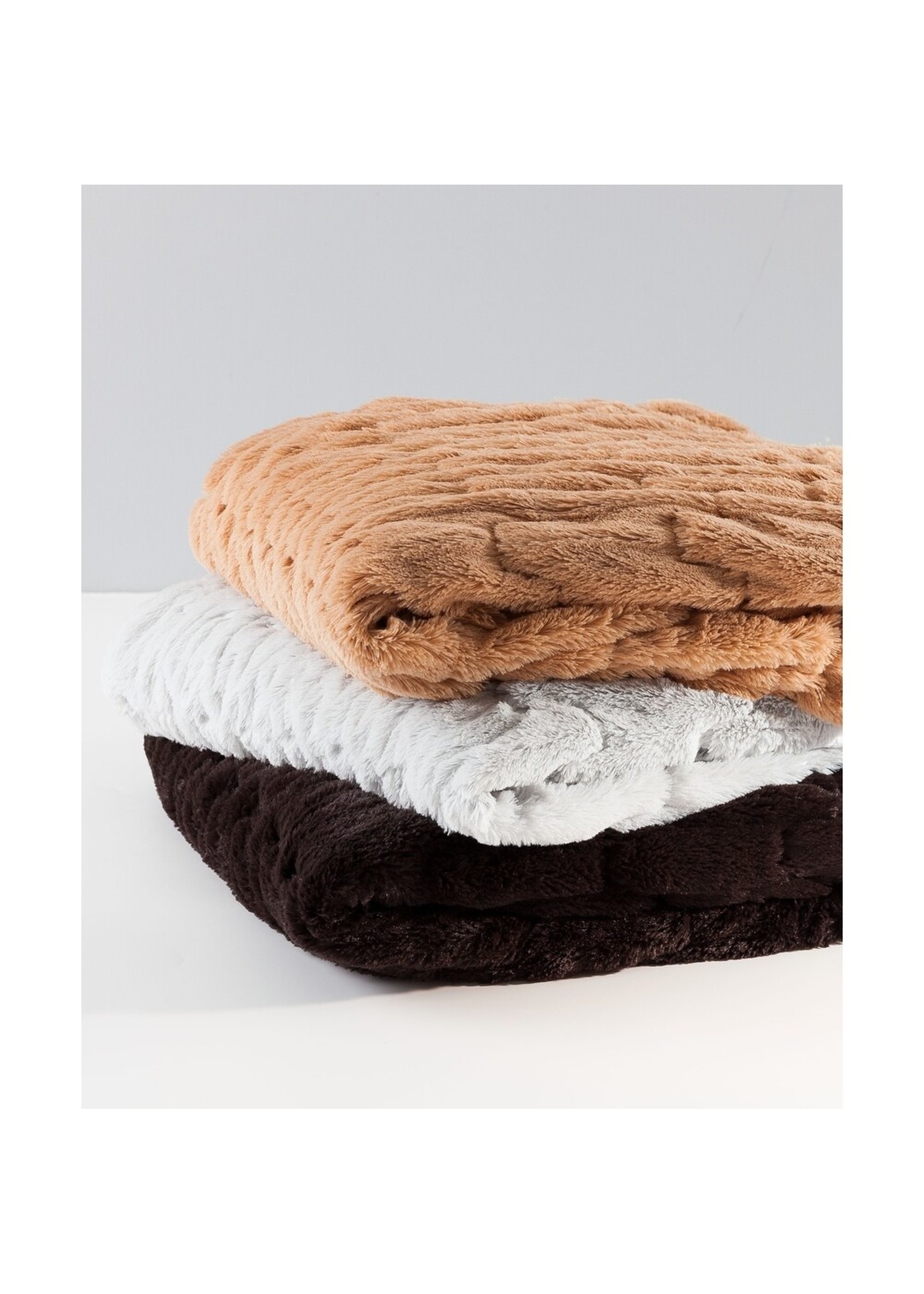 Chocolate Faux Fur Throw