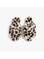 Alexandra Cheetah Print Fuzzy Slippers S/M