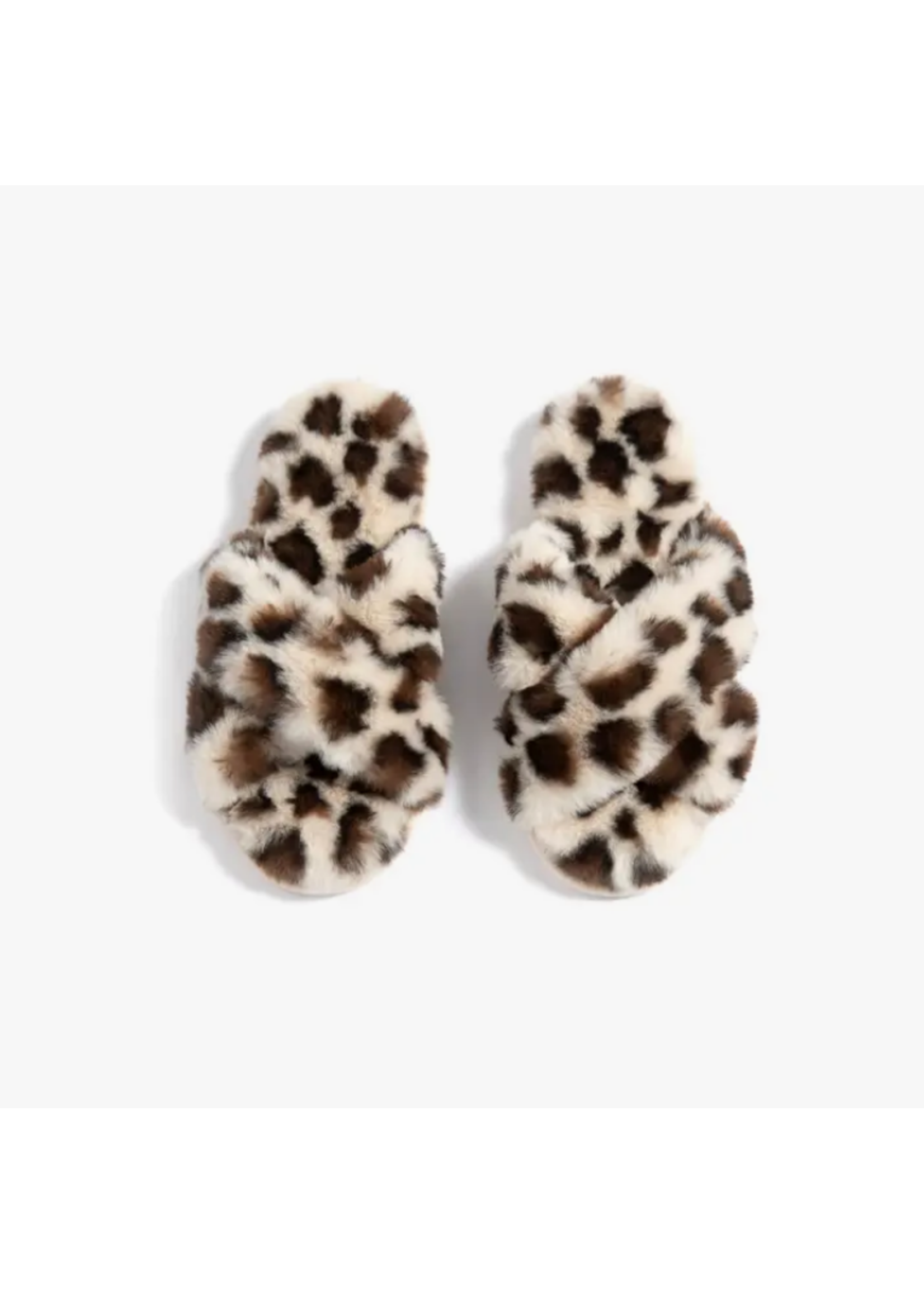 Alexandra Cheetah Print Fuzzy Slippers S/M