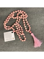 Namu Baru Rhodonite Knotted 108 Mala Prayer Beads 8mm