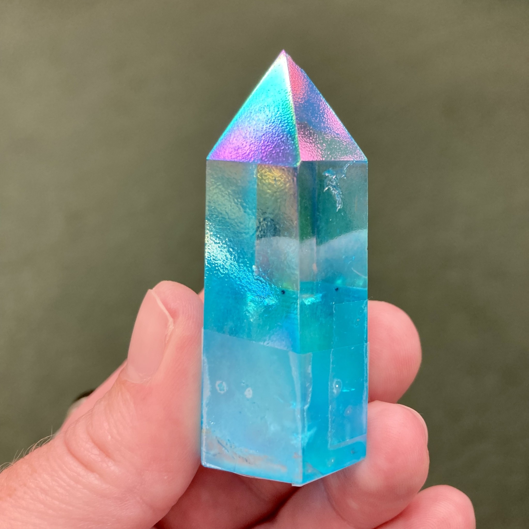 Aqua Aura Quartz Point