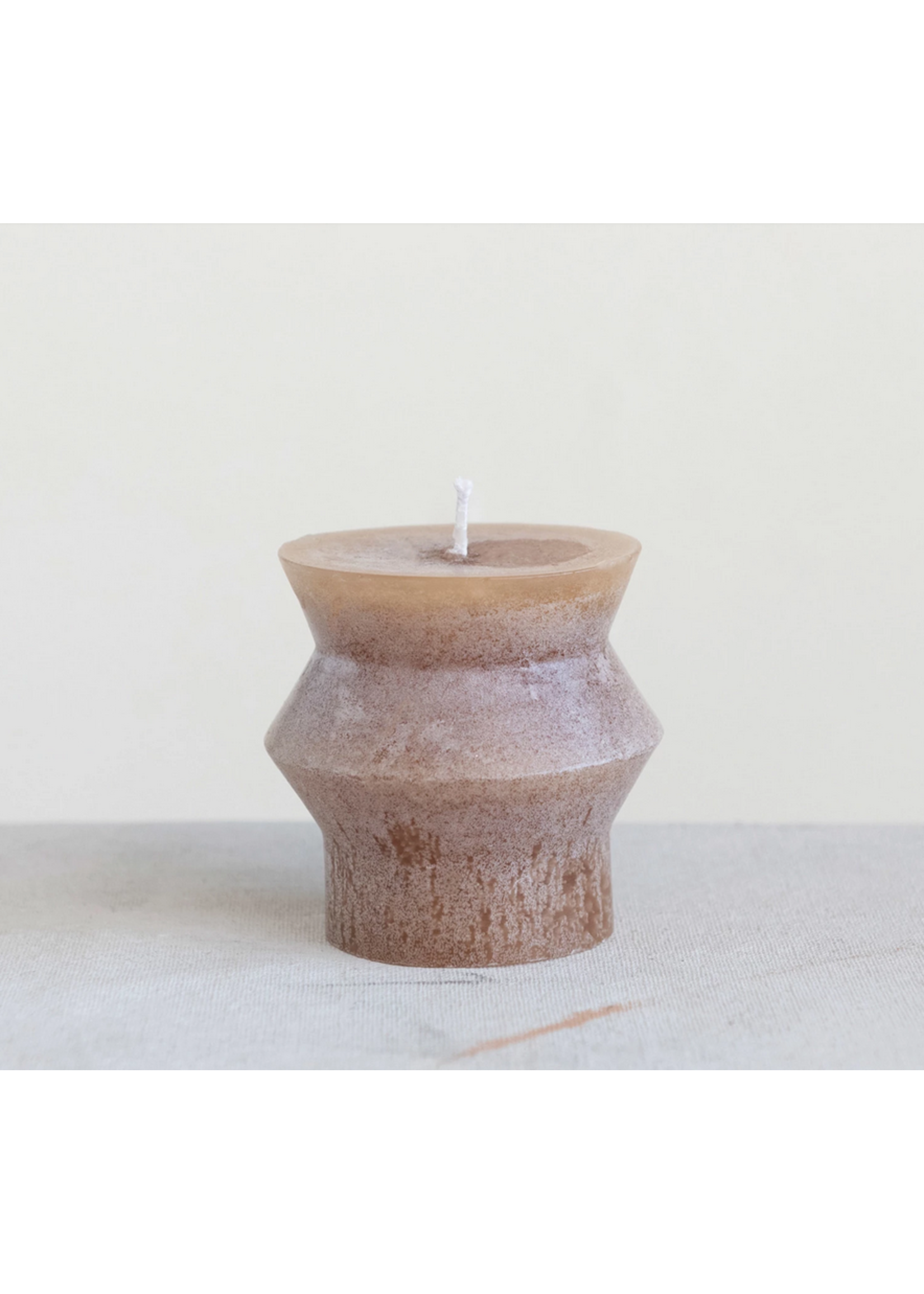 Candle Unscented Totem Toffee 3"