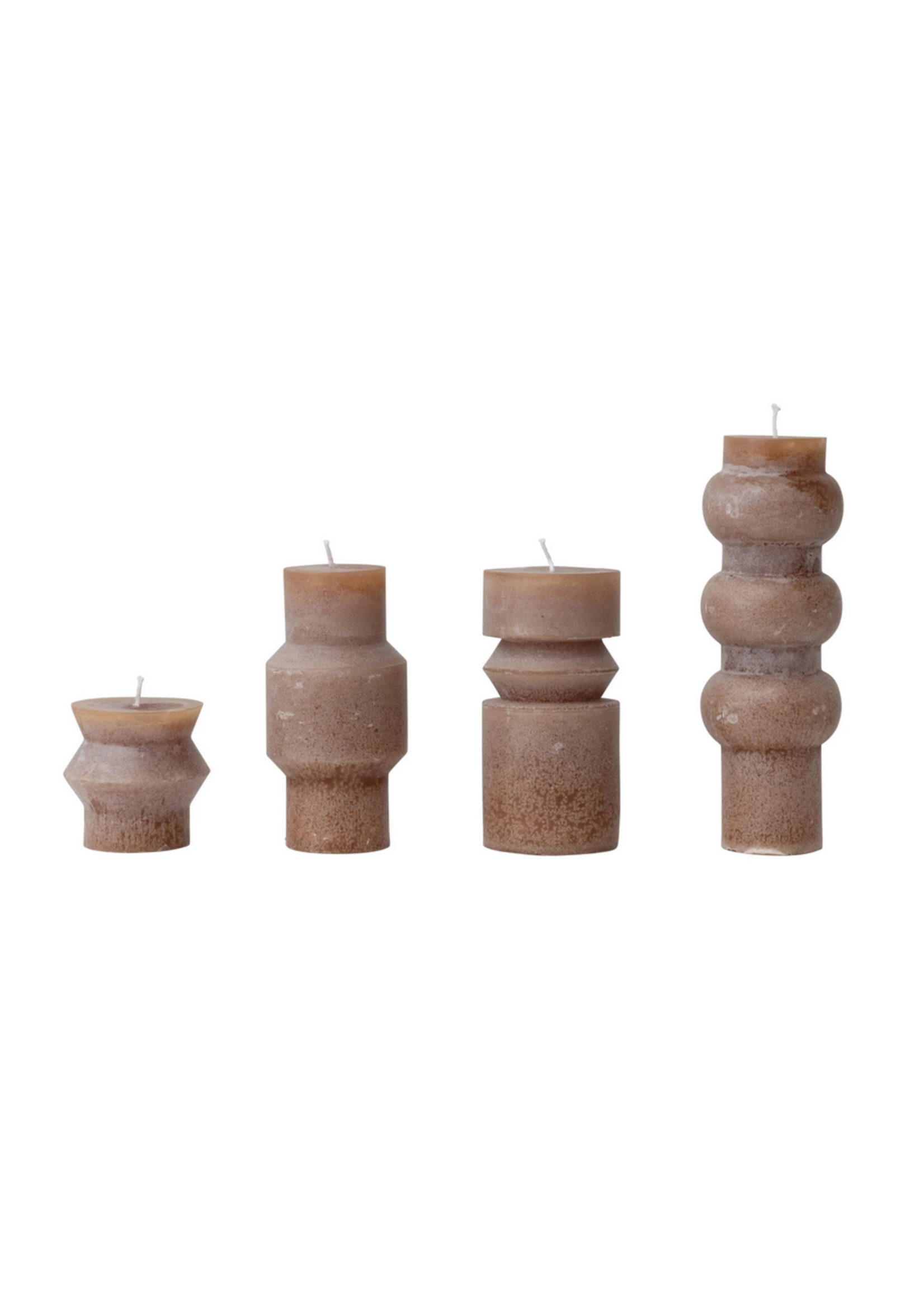 Candle Unscented Totem Toffee 3"
