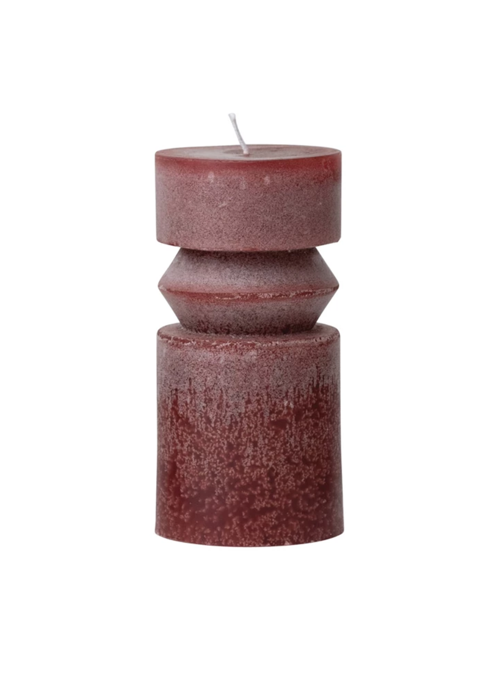Candle Unscented Rust Totem 6"