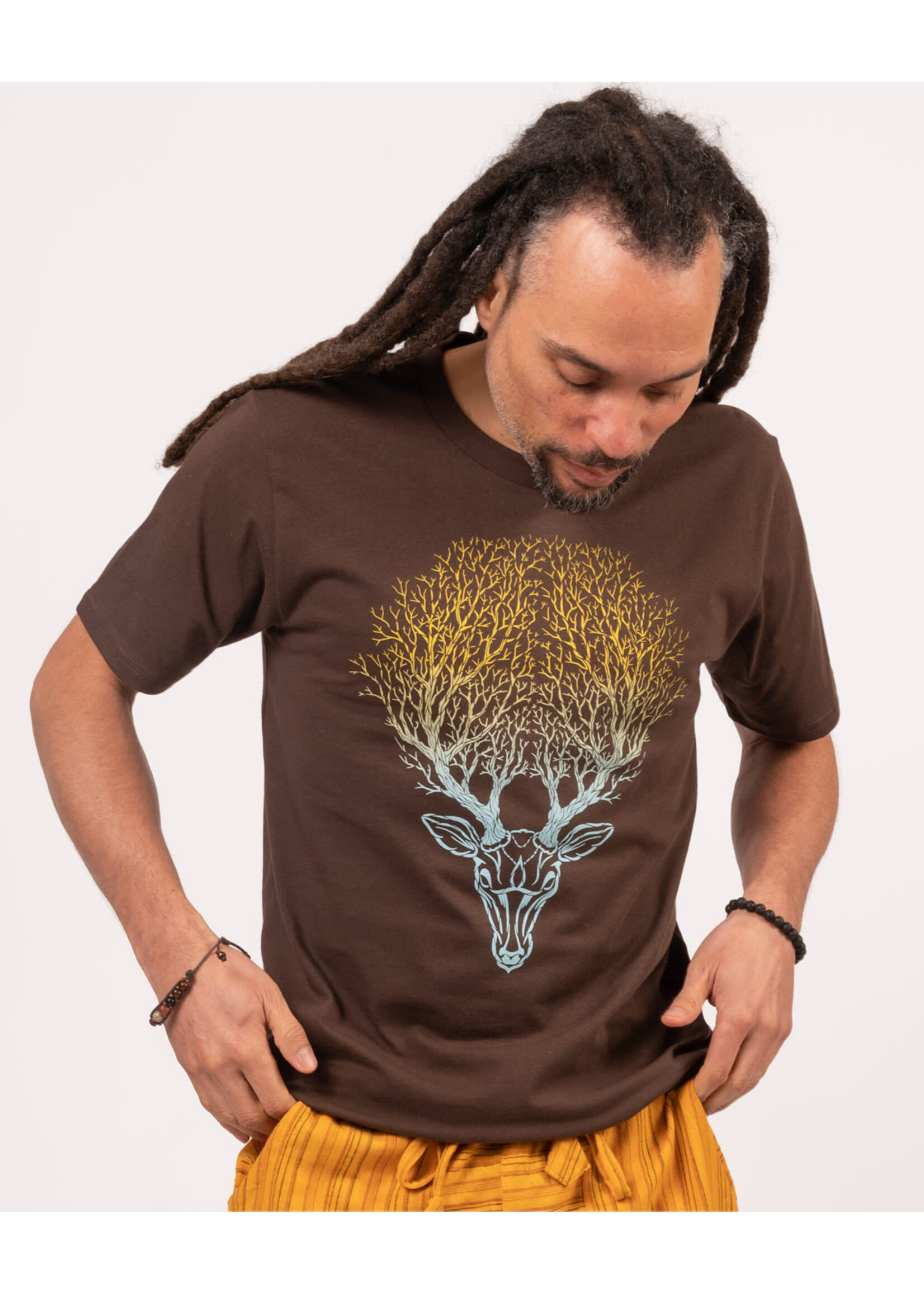 Soul Flower Deer Spirit Organic T-Shirt