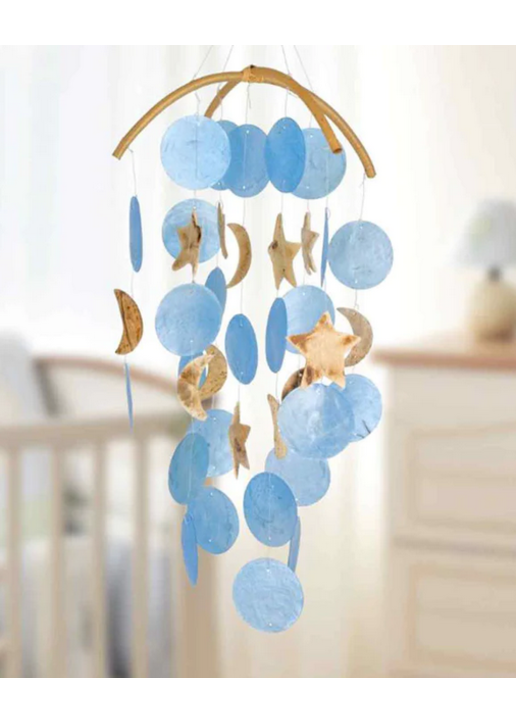 Chime of Polaris Blue Moons and Wooden Stars