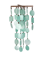 Woodstock CAPIZ Aqua Chime With Wooden Beads