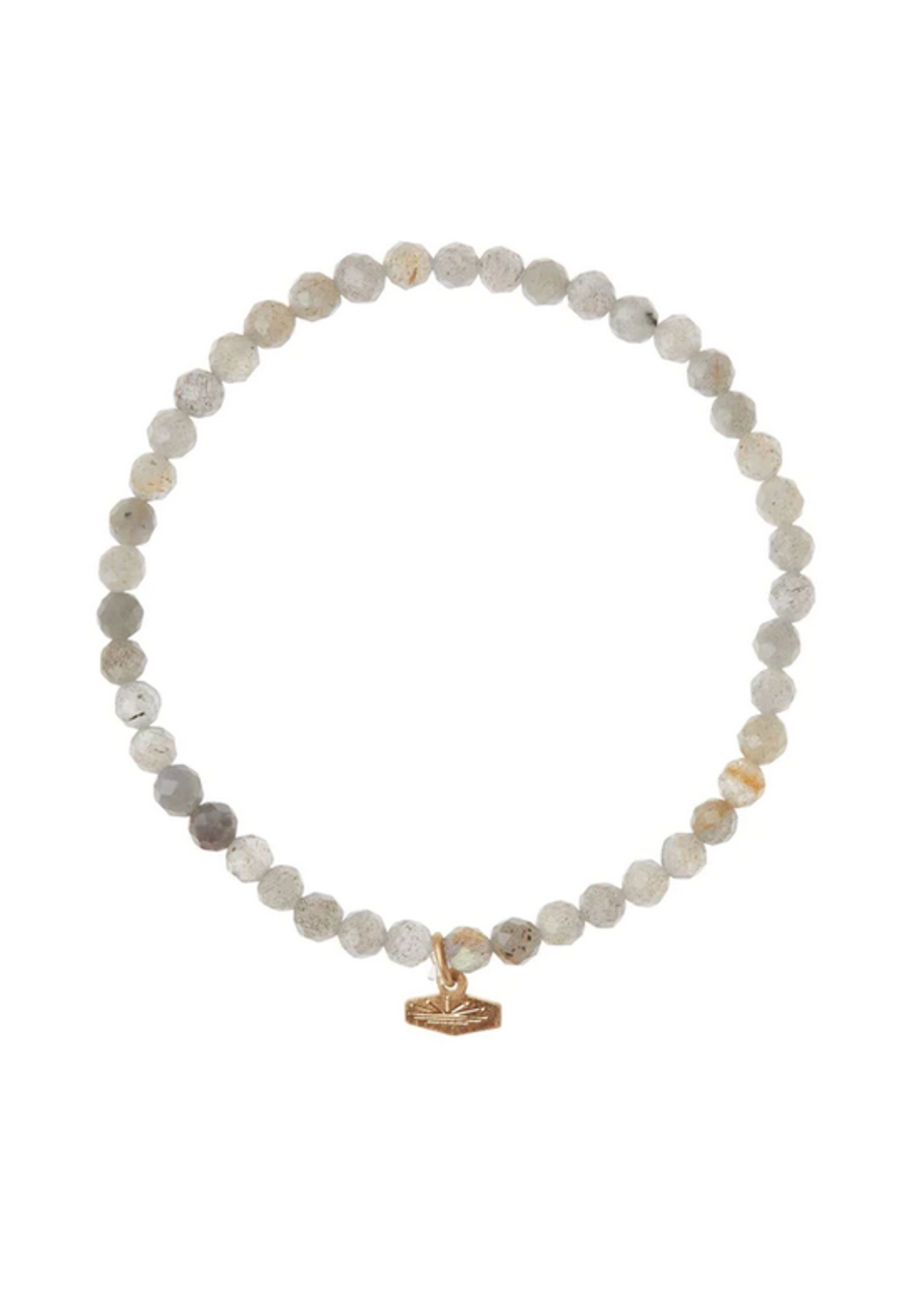 Scout Mini Faceted Labradorie/Gold Stacking Bracelet