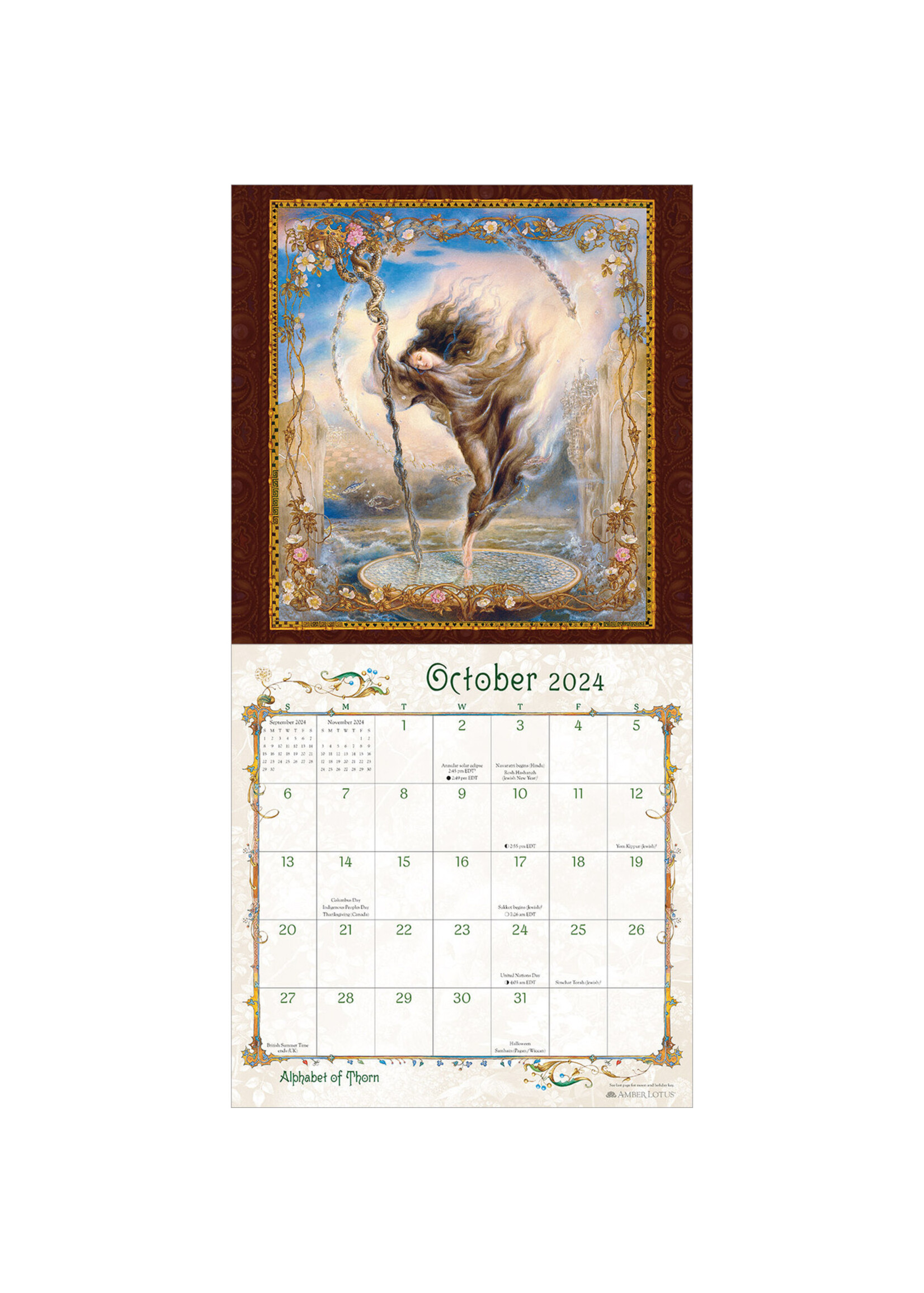 Cal 24 Wall Calendar Amber Lotus Women Of Myth & Magic