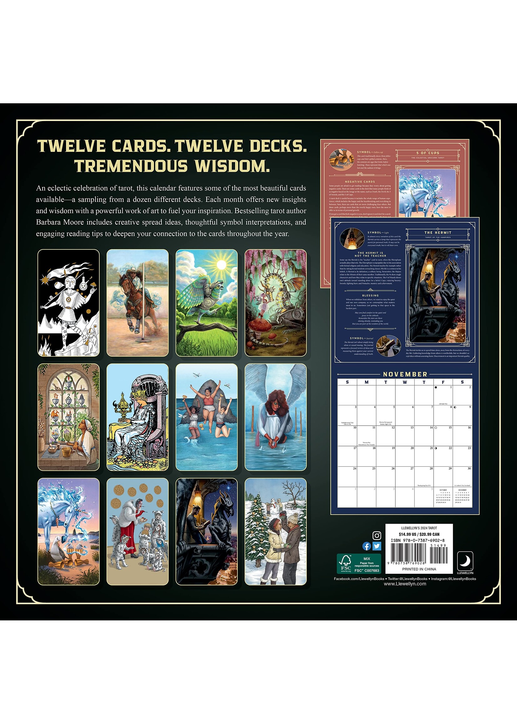 Cal 24 Llewellyn's 2024 Tarot Calendar