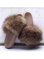 Brown Furry Slippers